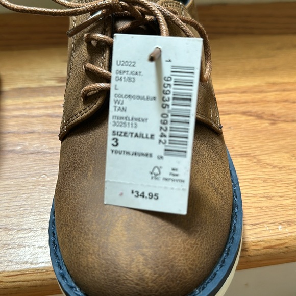 Boys size 3 dress shoes Brown NEW children’s place - Picture 5 of 5